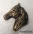 Tête de cheval: Insigne Alternatif Bronze Large (36mm) et Complet (1m)