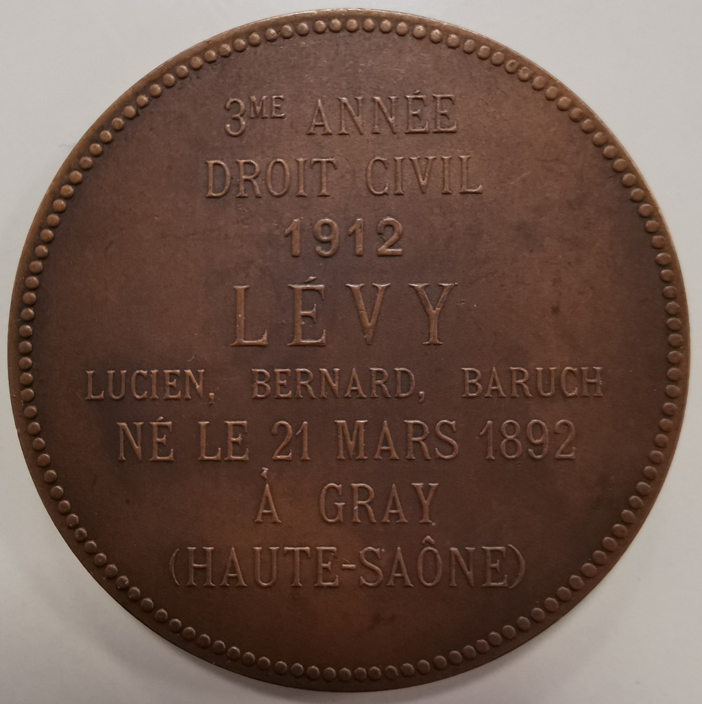 1912 XX XX Médaille Droit Civil 2 JP0028.1024
